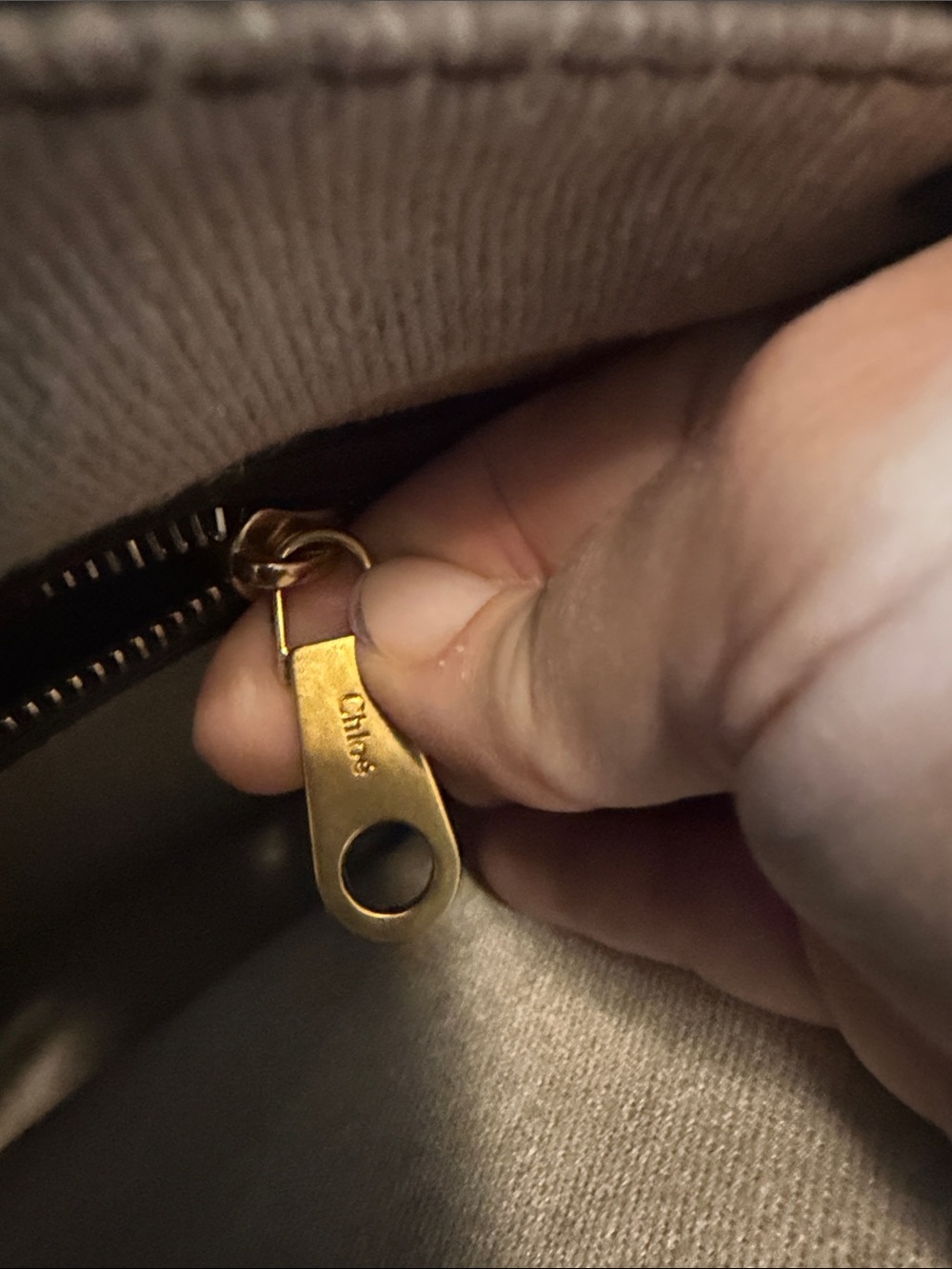 Chloé Marcie Medium Satchel Brown Pebbled Leather Gold Hardware Crossbody - Picture 13 of 14